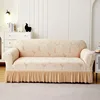 Large leaf hem skirt  Beige