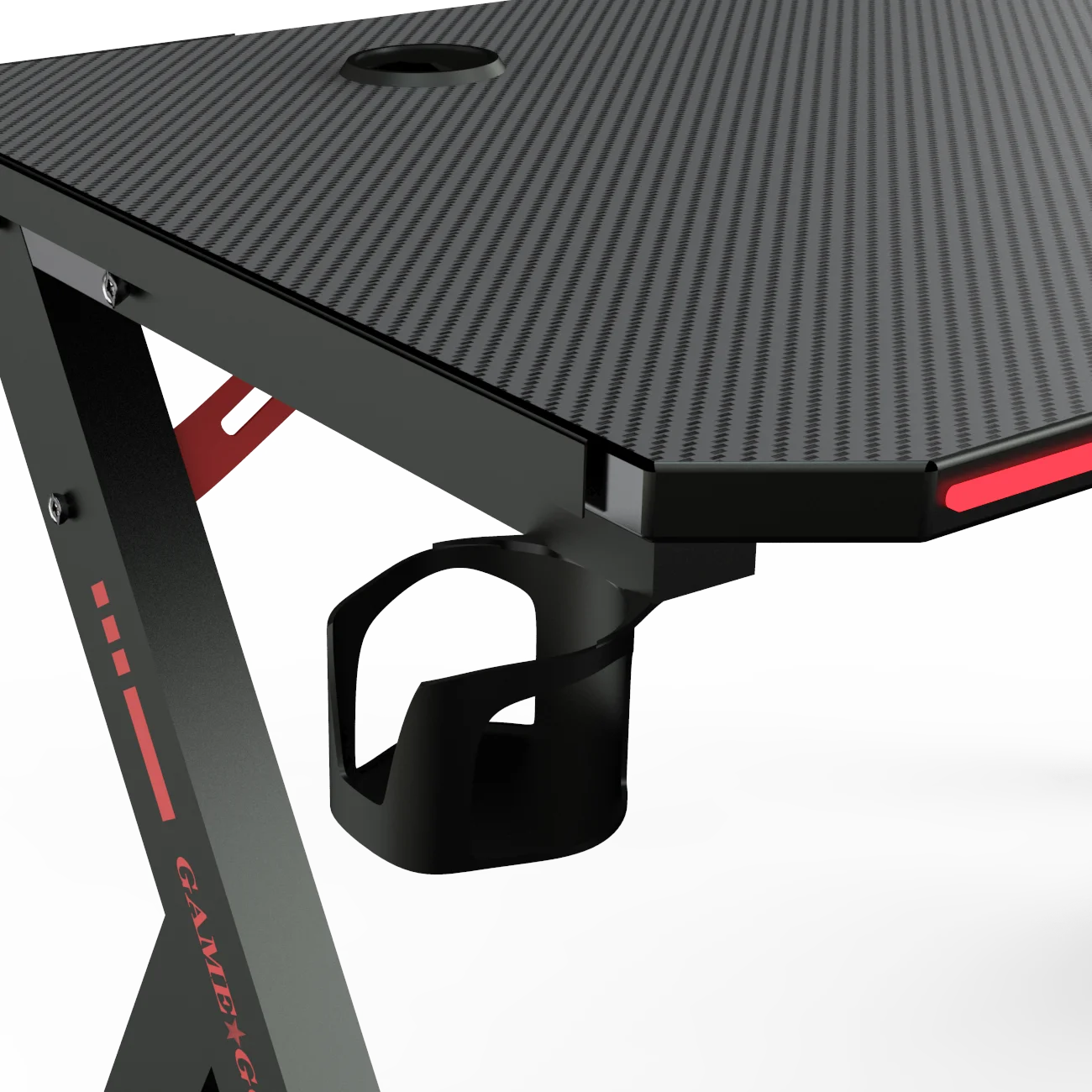 BEISIJIE Computer Desk PC Gamer Table LED Light