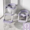 Elegant purple pvc soft padded style