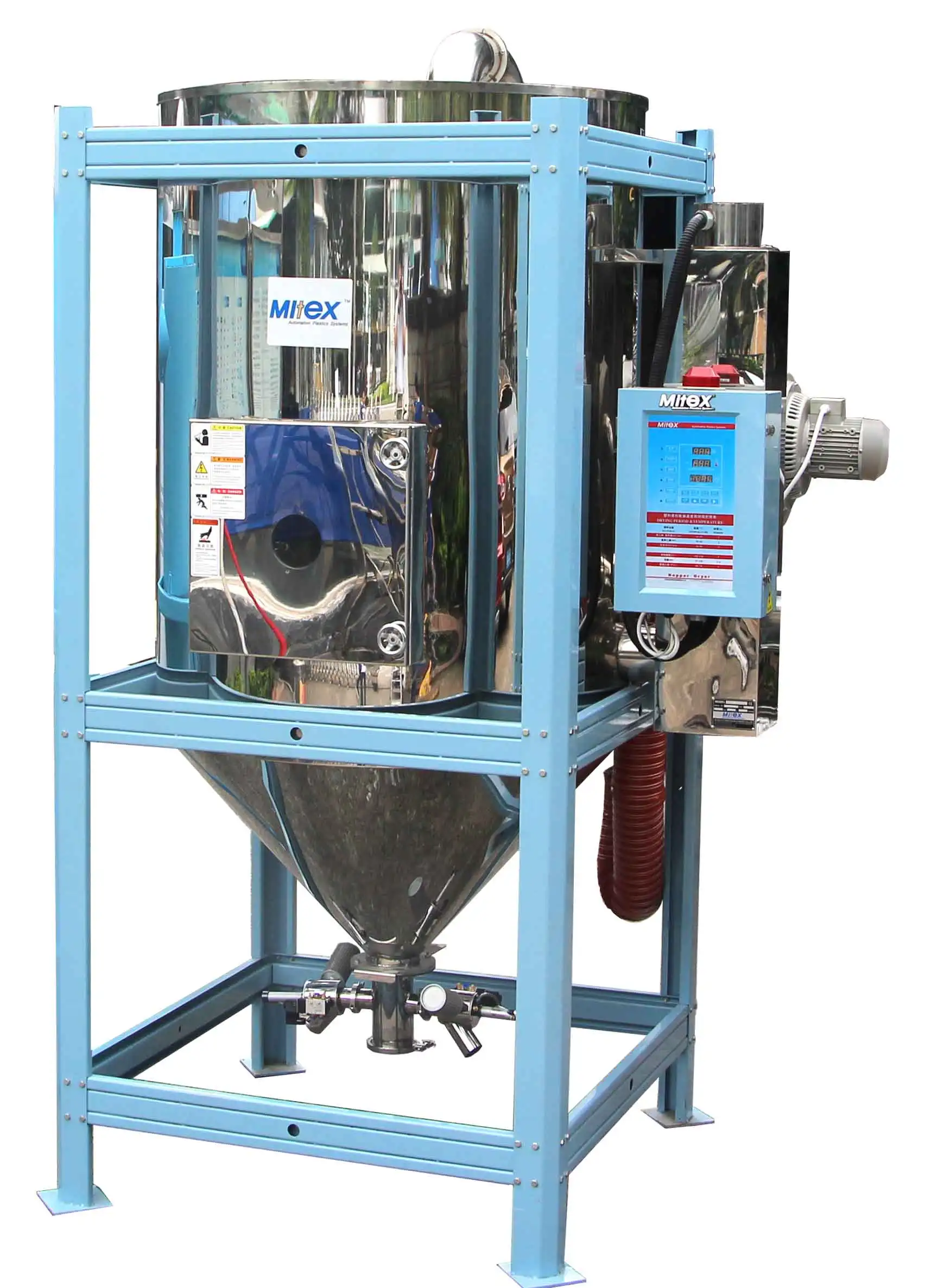 plastic resin hopper dryer machines for injection extrusion machine