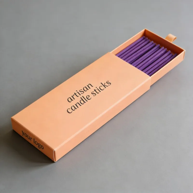 Scatola a cassetto di alta qualità per incensi, stampa a colori completi con inchiostro di soia, scatola in carta per profumi e fragranze, produzione di scatole per candele con cornice fotografica