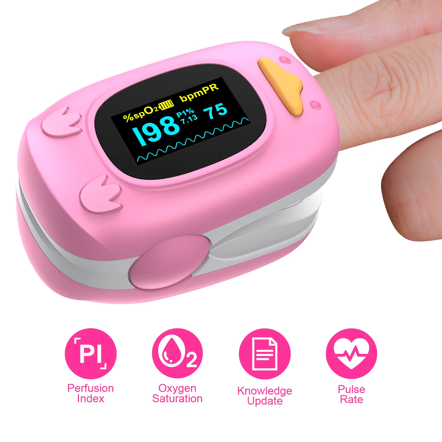 Portable Fingertip Pulse Oxy Meter Children Digital Finger Pulse Ox