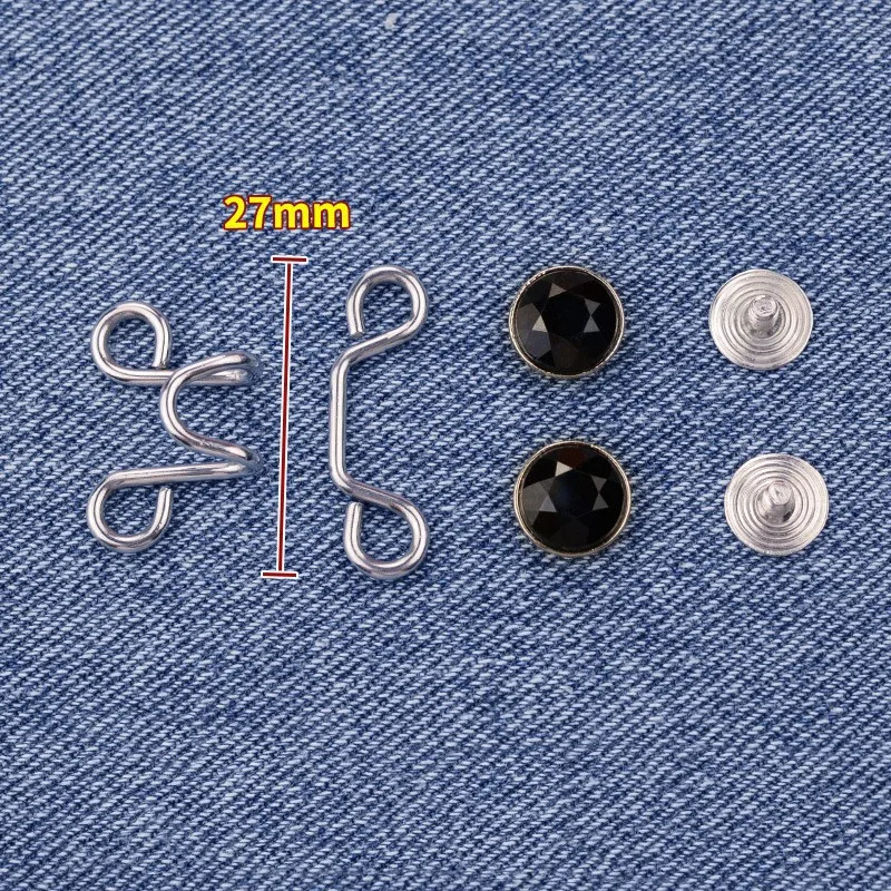 Wholesale Jeans Button Pins Adjustable Button Detachable No Sewing  Required Perfect Fit Instant Jean Button From malibabacom