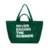 sac fourre-tout en coton vert