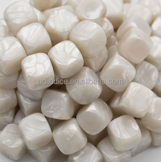 Udixi Plastic Acrylic 16mm Blank Dice Cube For Board Games,Diy,Fun And