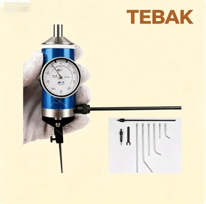 TEBAK Milling Center Finder Coaxial Centering Dial Indicator Kit 0-3mm 0.01mm High Resolution Gauge
