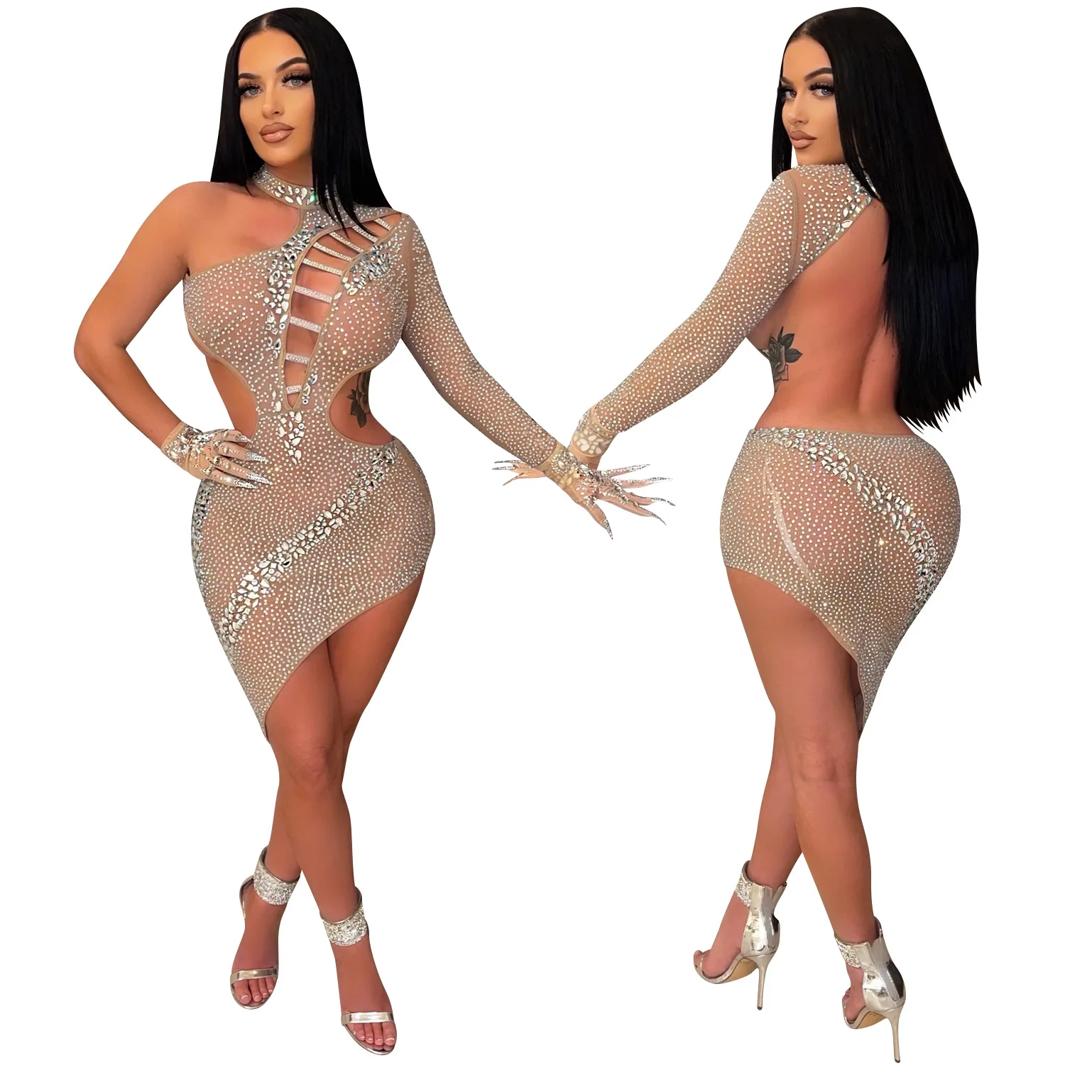 Shop Our Hot Selling One Shoulder Long Sleeve Sexy Dress