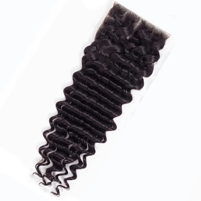 Deep Wave Silk Base Topper Human Hair Closure Brazilian Virgin Toppers Baby Hair_voghion.com