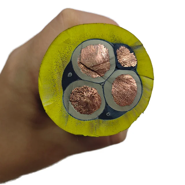 3 Cores 185mm Mining Control Copper Wire MYP Shielded Soft Wire with PVC Insulation Mine Rubber Sheathed Cable Power Cables
