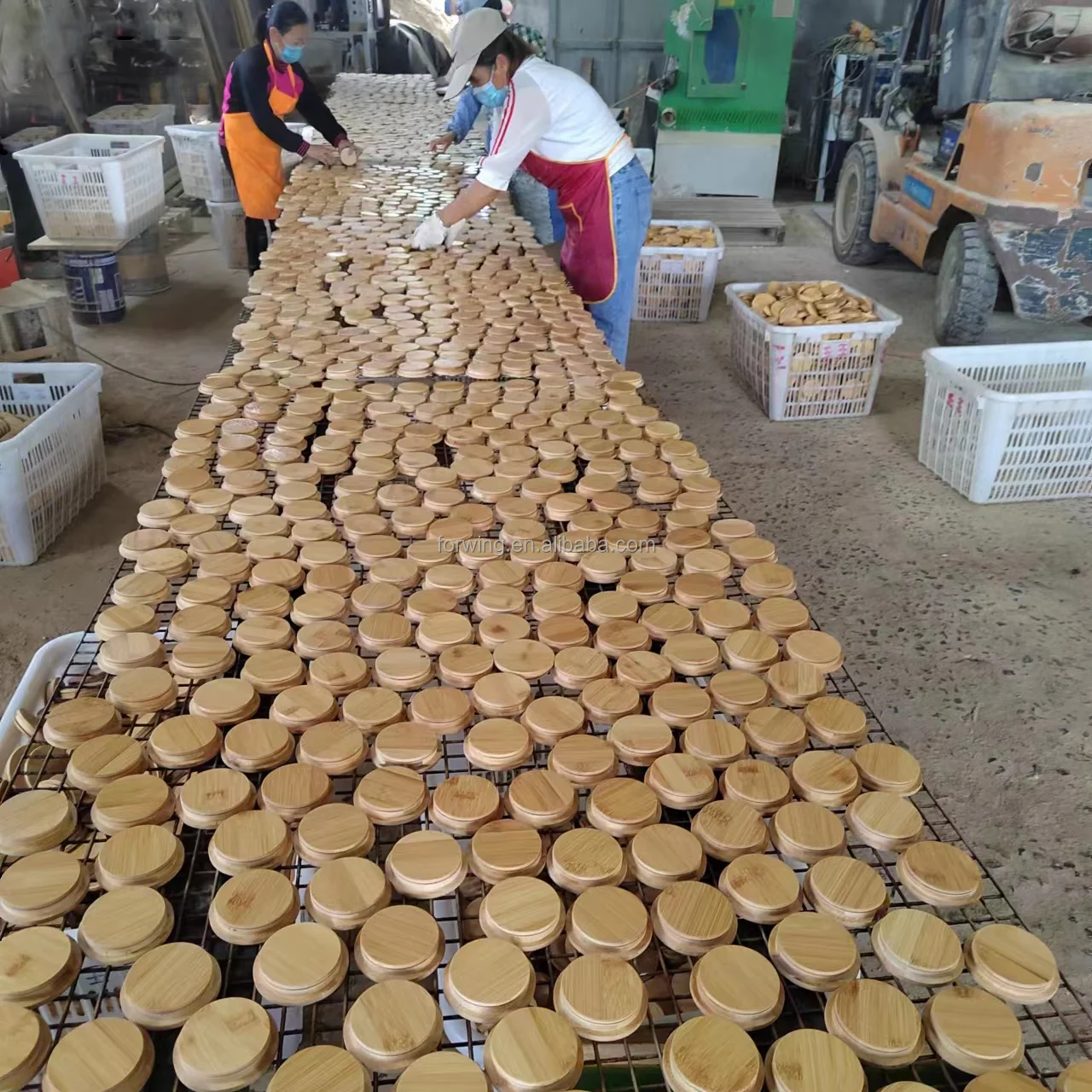Oui Yogurt Bamboo Jar Lids Set Wooden Lids with Silicone Sealing Rings supplier