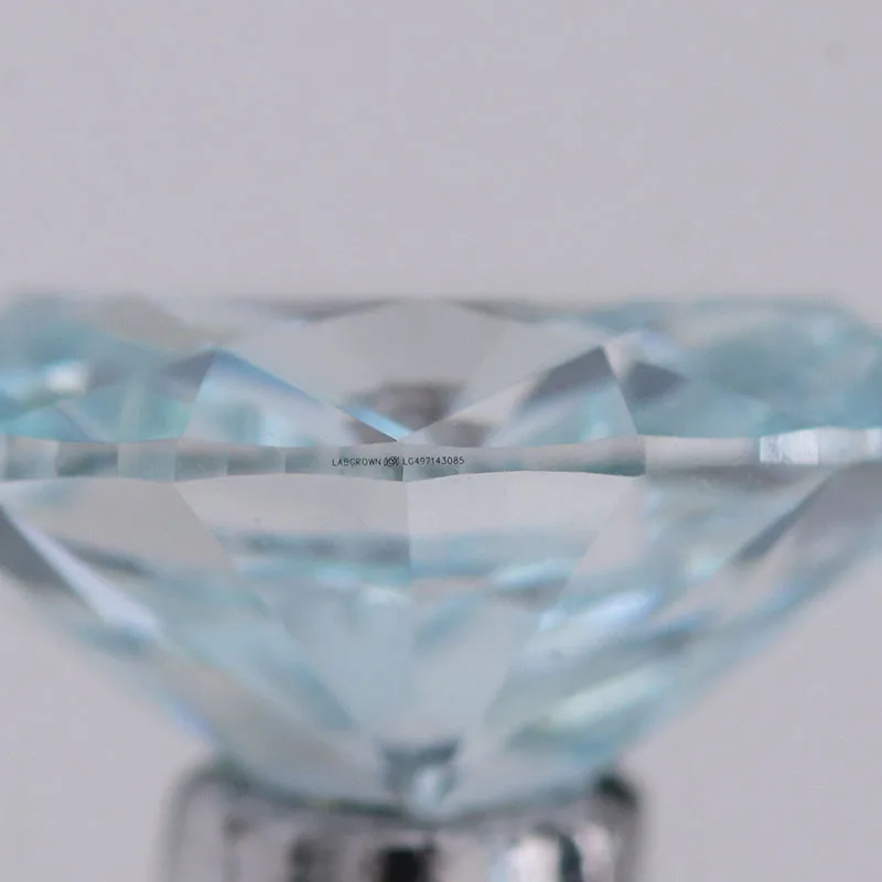 Synthetic Blue Color Lab Created Loose Diamond Wholesale Oval Cut 2.66 Carat Hpht Cvd Lab Grown