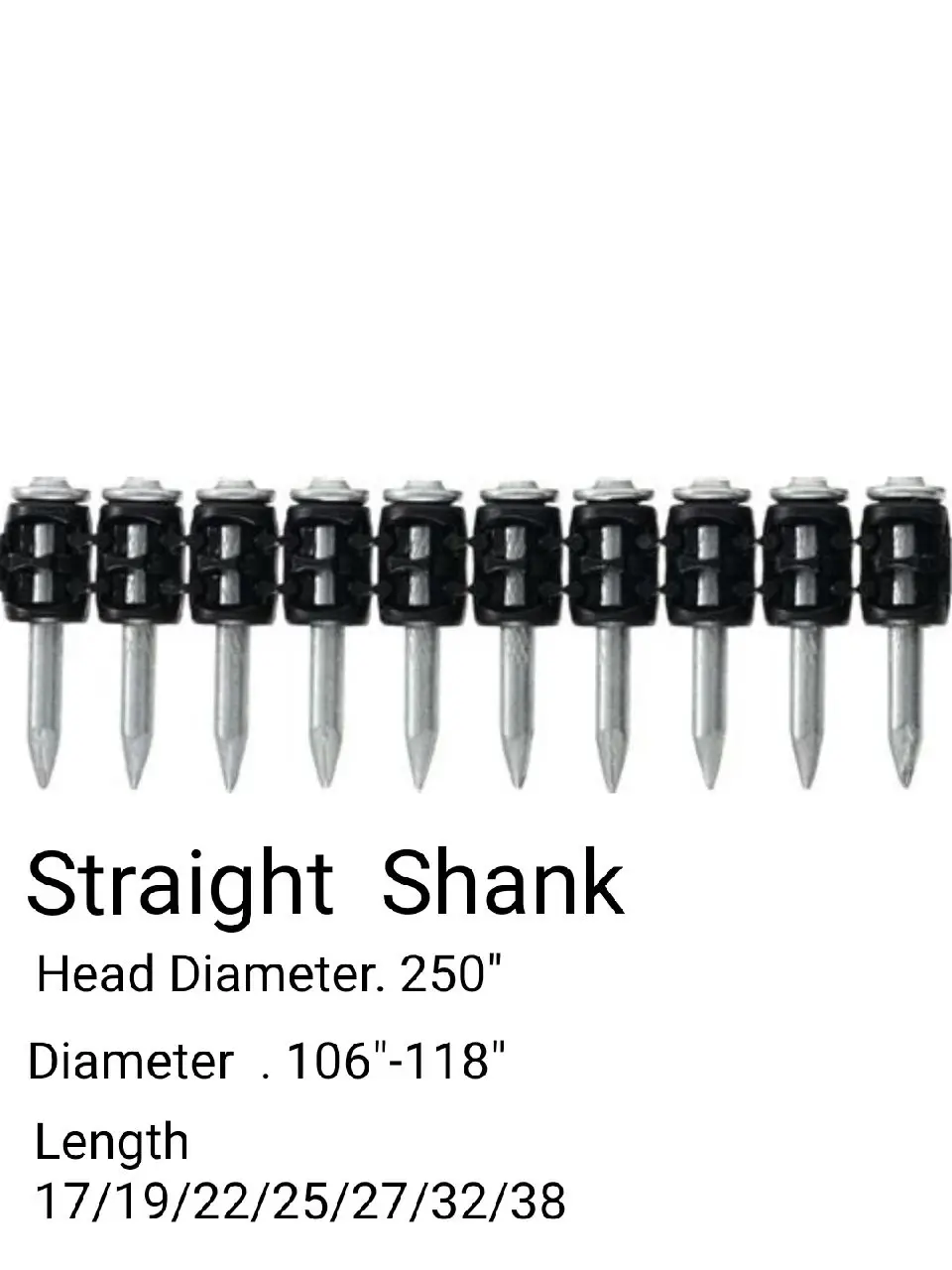 BX3 Concrete Nails HC6 Step Shank Bullet Point for Russia Market 2.6/3.0*22/25/27/32/38 mm Drive Pins