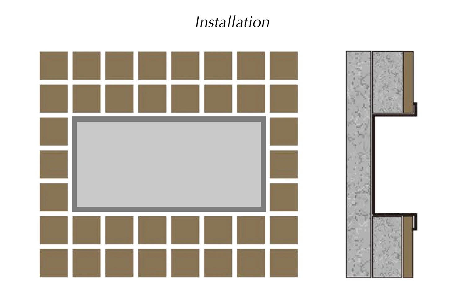 Tile Recess Odm Bathroom Metal 304 Stainless Recessed Shower Wall Niche Gold ...