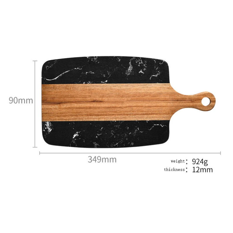 Creative Natural Rustic Handmade Cheese Eco Friendly Large Marble Bamboo Wooden Cutting Board