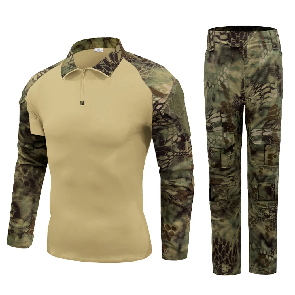 Venta caliente verde Python camuflaje táctico Rana traje G2 combate  uniforme duradero ligero Rip-Stop tela ropa
