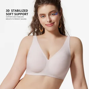 Jelly Bra Manufacturer Oem Seamless Bra Large Size Xxx Sexy Womens Hot Selling Jelly Pushup Bra Padded Push up No Wire