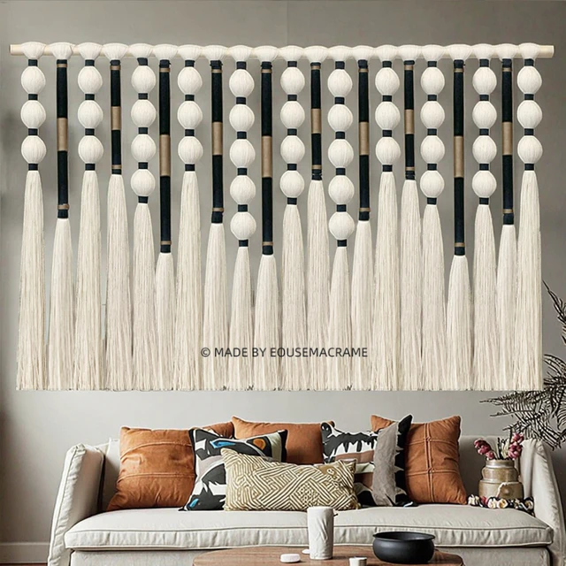 TOP Selling Macrame Boho Art Design Hanging Coffee Shop Wall Decoration Handmade Korean Restaurant Decor Wall Hanging