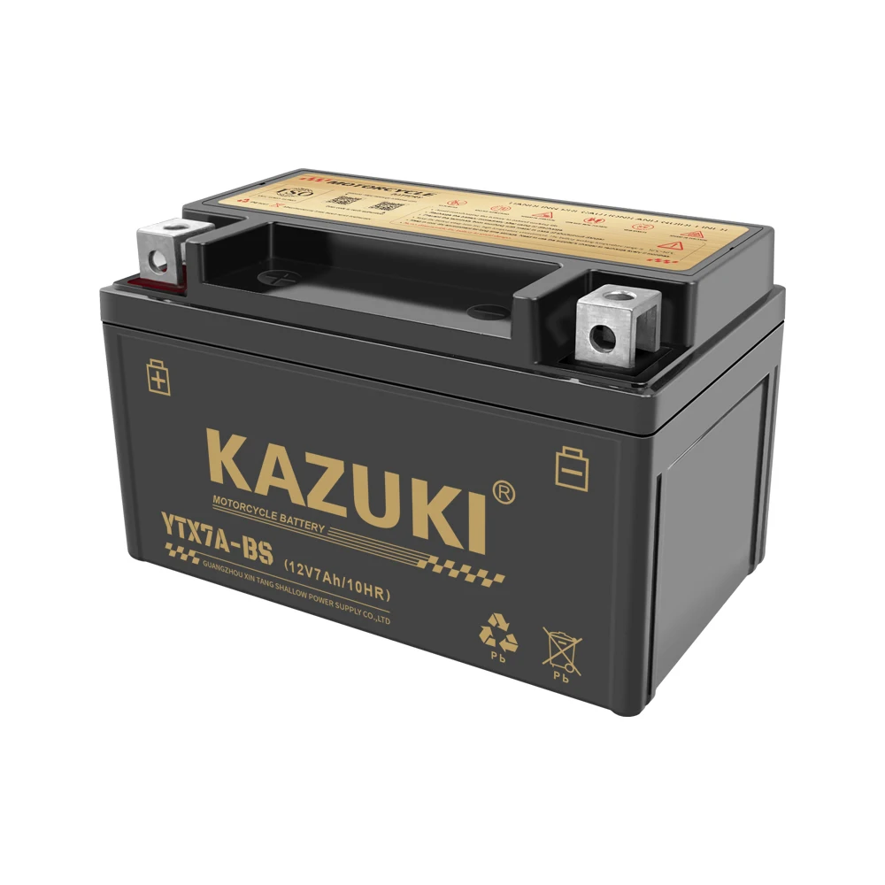 Kazuki 12V 7Ah Motorcycle Lead Acid Battery - Reliable Performance