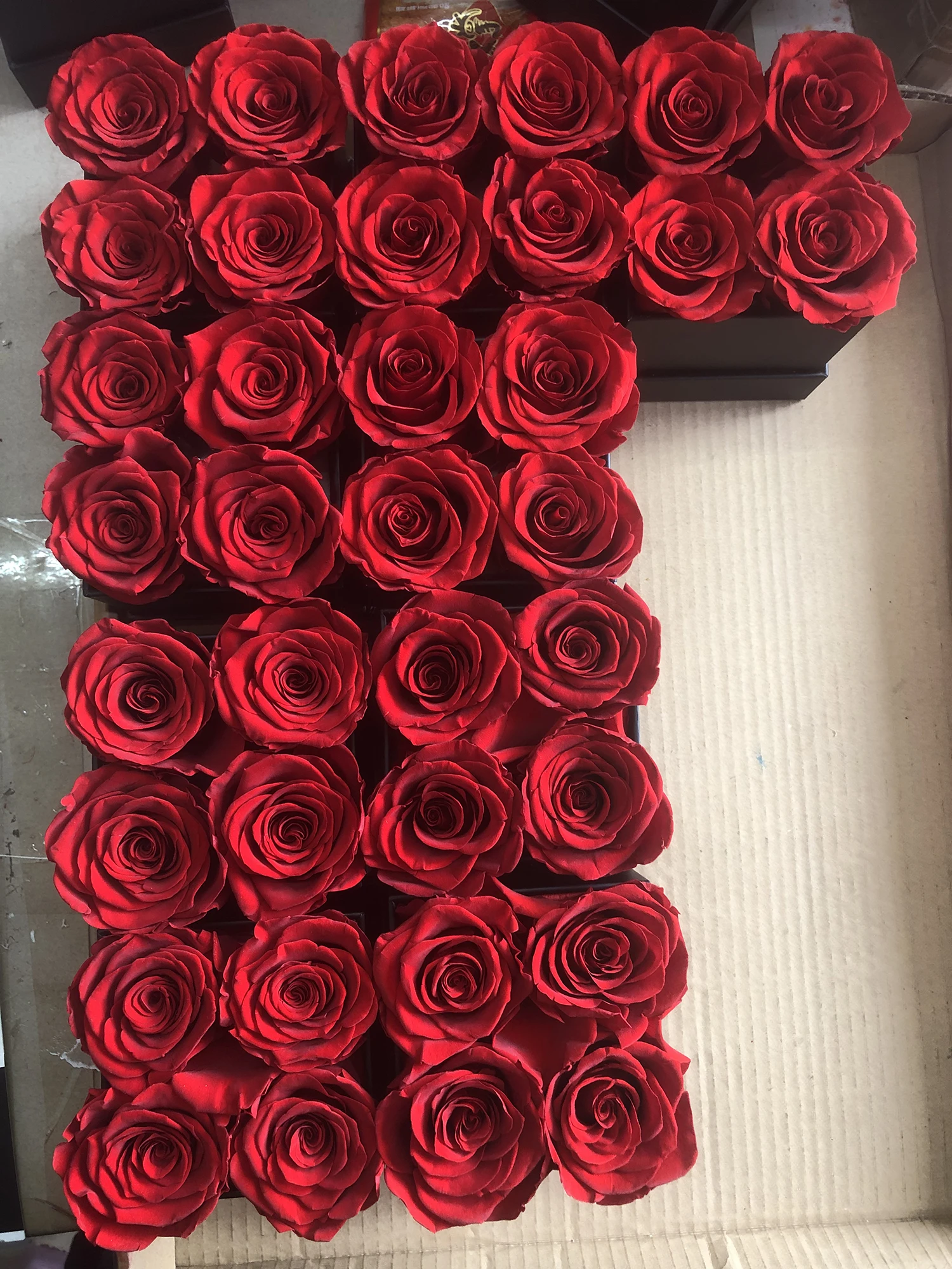 San Valentin Mother Day Led Red Immortal Eternal Flowers Acrylic Jewelry Box Preserved Roses