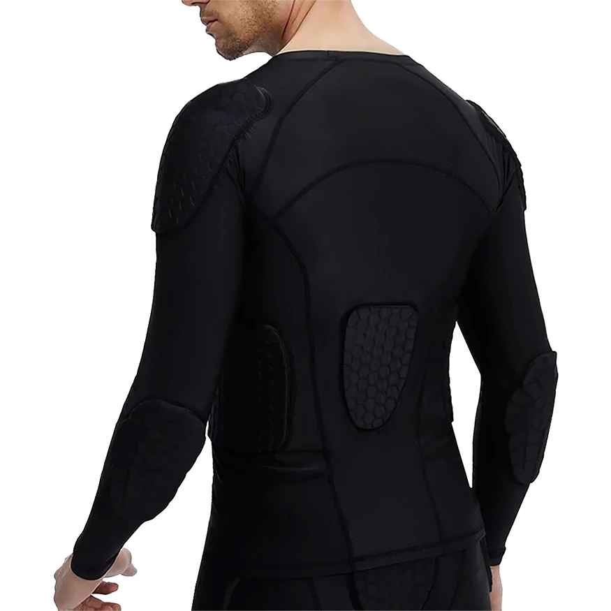 Source Padded Compression Shirt Long Sleeve Protective Shirt for Football  Baseball Basketball skateboard rugby on m. 