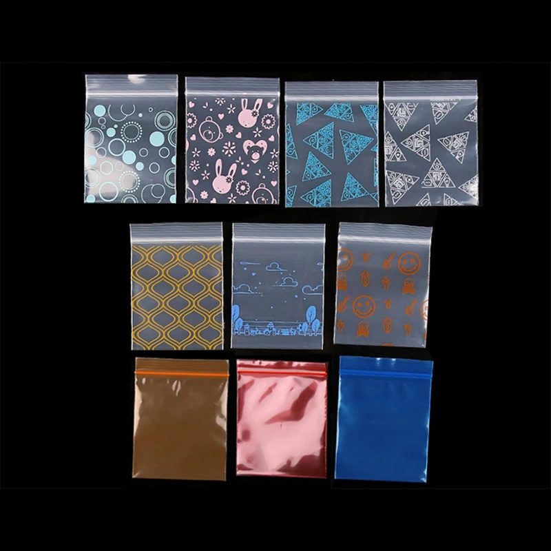 Custom Printing Mini Zipper Baggies Printed Logo Reclosable Ziplock Bag