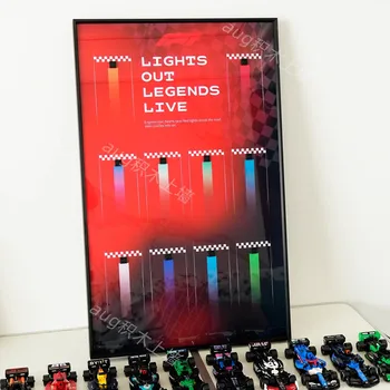 Handmade Modern Photo Frame Wall Display Background Hanging Board for High-Speed F1 Series Racing Car Building Blocks
