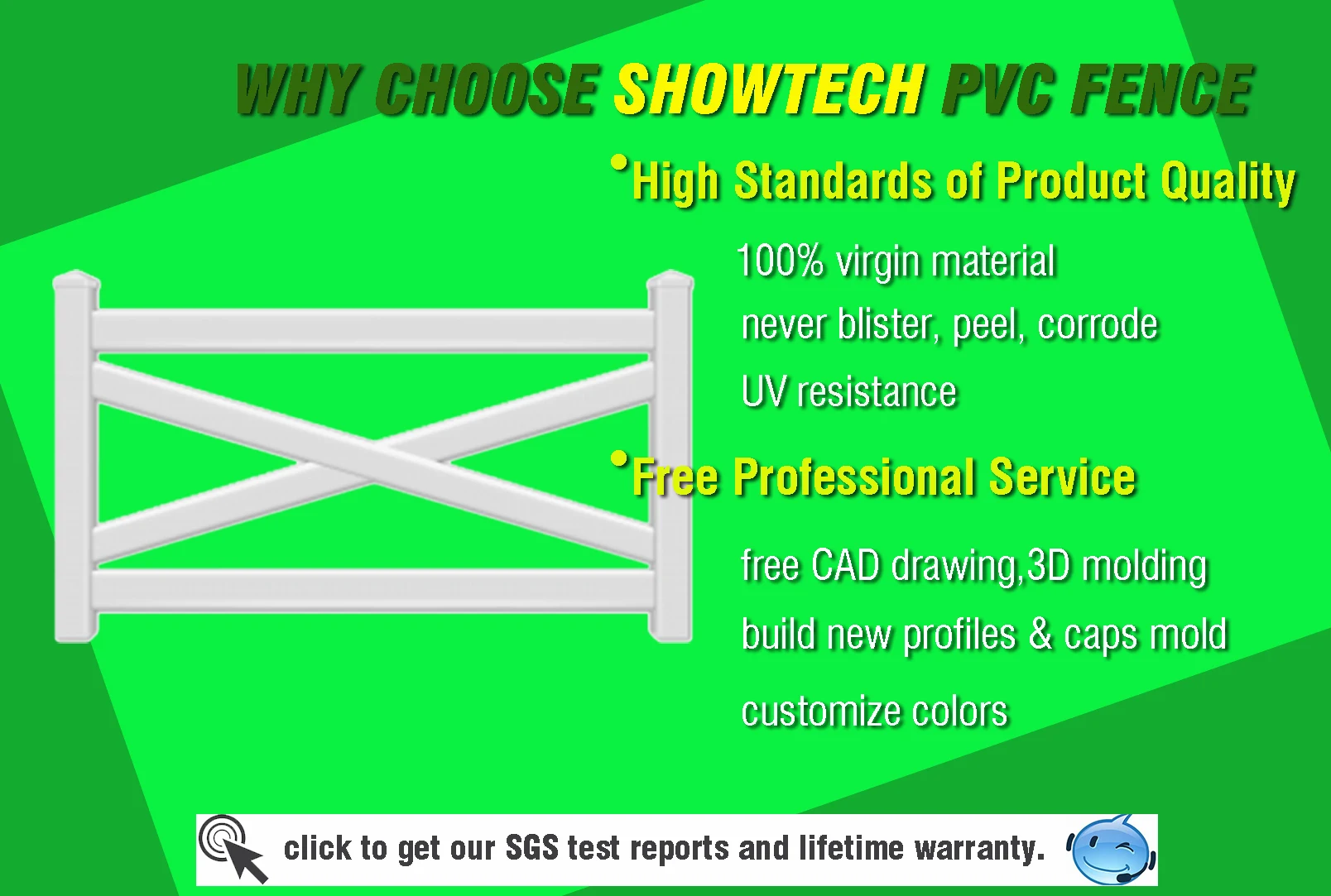 Showtech New Design Crossbuck Fence Vinyl,Horse Fence,White Horse Fence