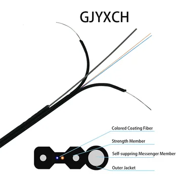 Wholesale Discount GJYXCH Optical Fiber Cable Indoor Outdoor 1 2 4 6 8 Core Drop Cable 1 Core 3 Steel