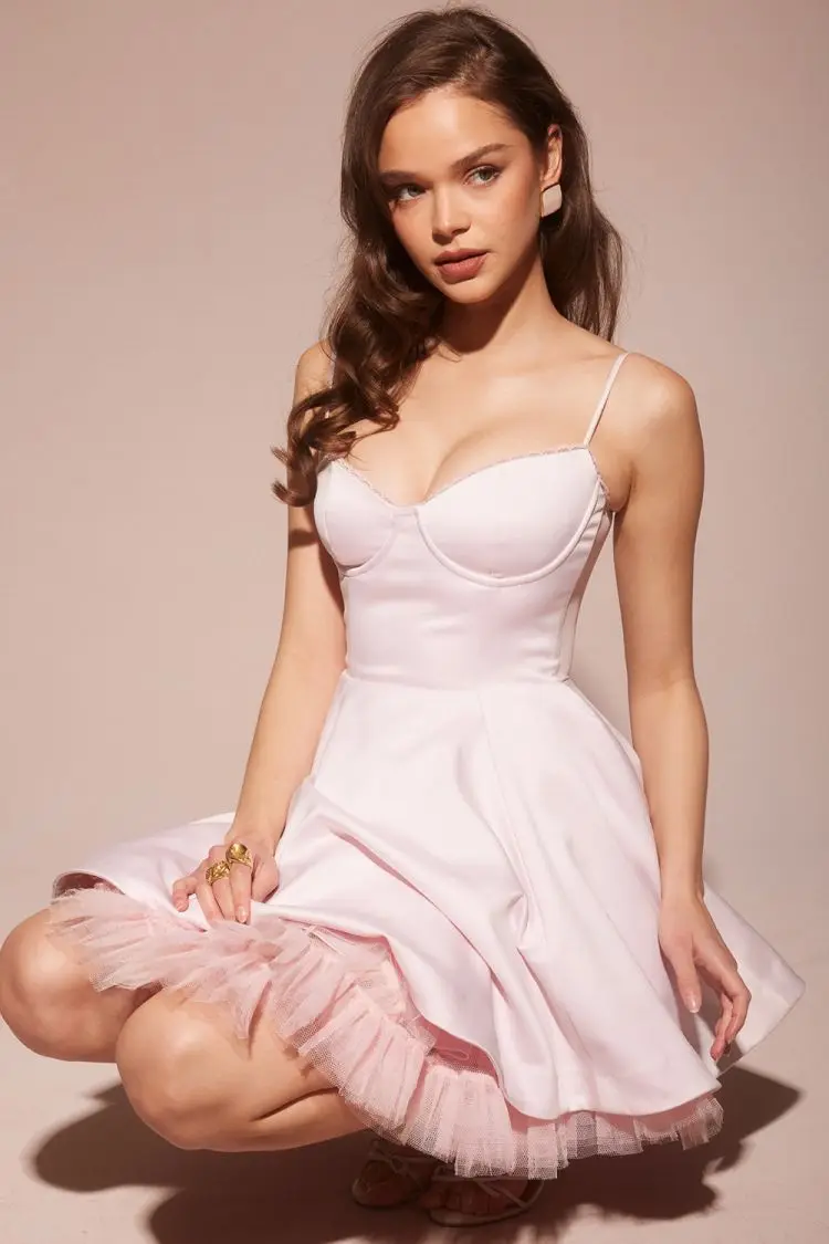 chinese dress ladies Elegant Strapless Mini Dress – Backless A-Line Bandage Mini