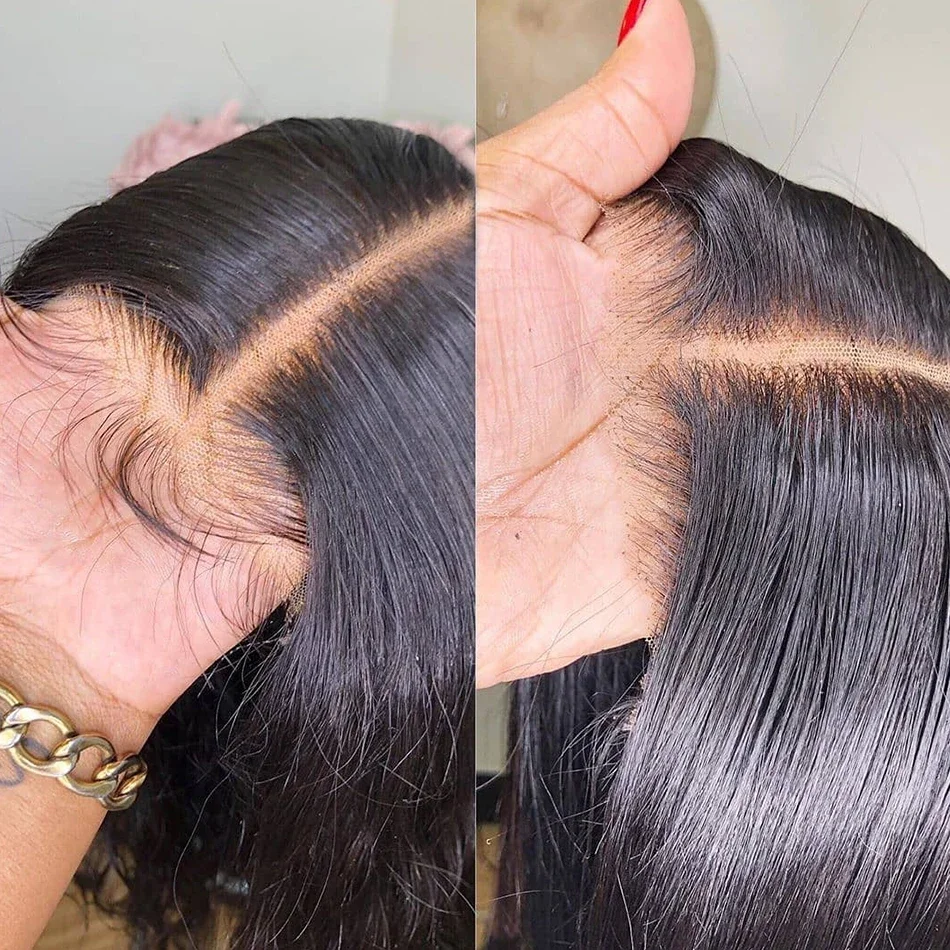 200 Dichte Langknochen Gerade 13x6 Lace Front Perücke 30 32 34 Zoll Peruanische Transparente Lace Frontal Echthaar Perücken für Frauen_voghion.com
