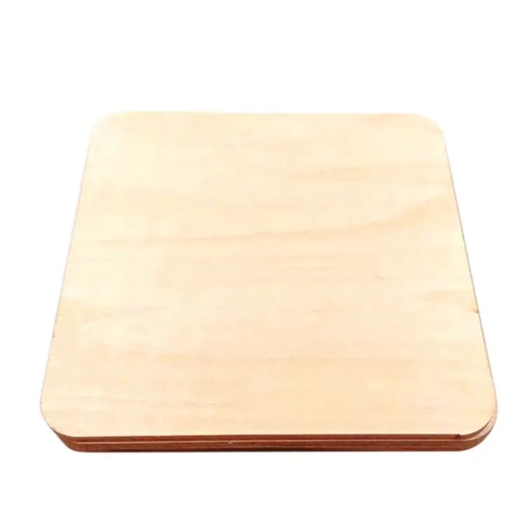 5Pcs 140mm Square Rounded Corners DIY Environmental Protection Wooden Interlayer Wood Chips