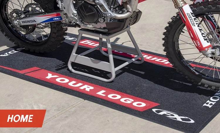 Custom Motorcycle Mat Logo Rubber Floor Mat Garage Mats for Product Motorcycles supplier