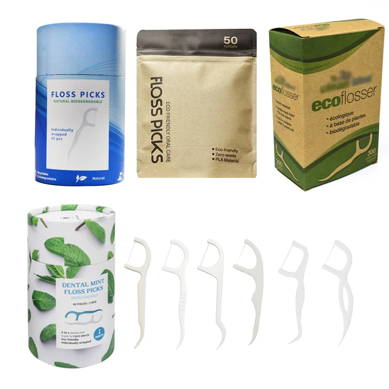 100pcs Family Pack Dental Floss Pick Eco Friendly Strong Ps Handle