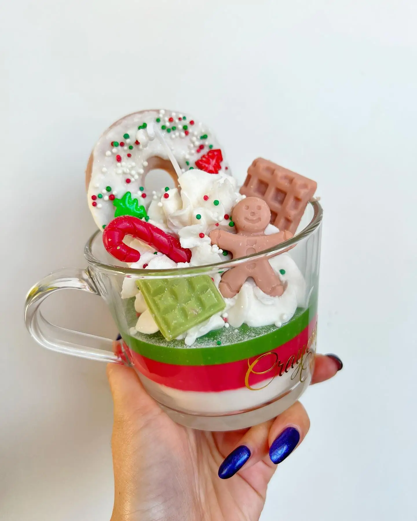 V59 Hot Customized Cream Candles Scented Ice Cream Candle Dessert