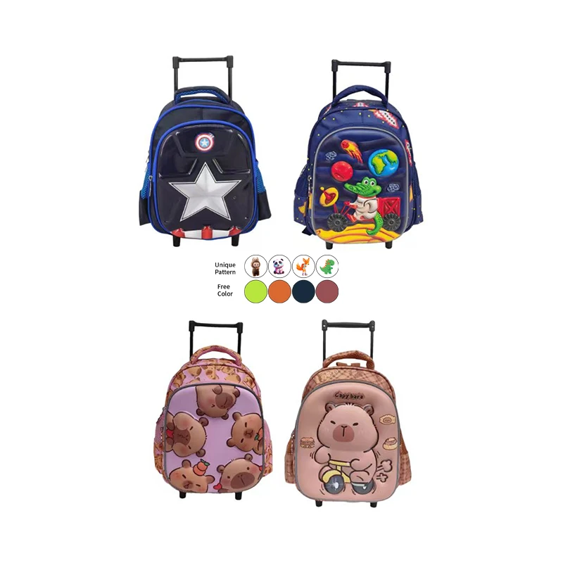 2025 Wholesale Custom Kids Trolley School Backpack with Cute
