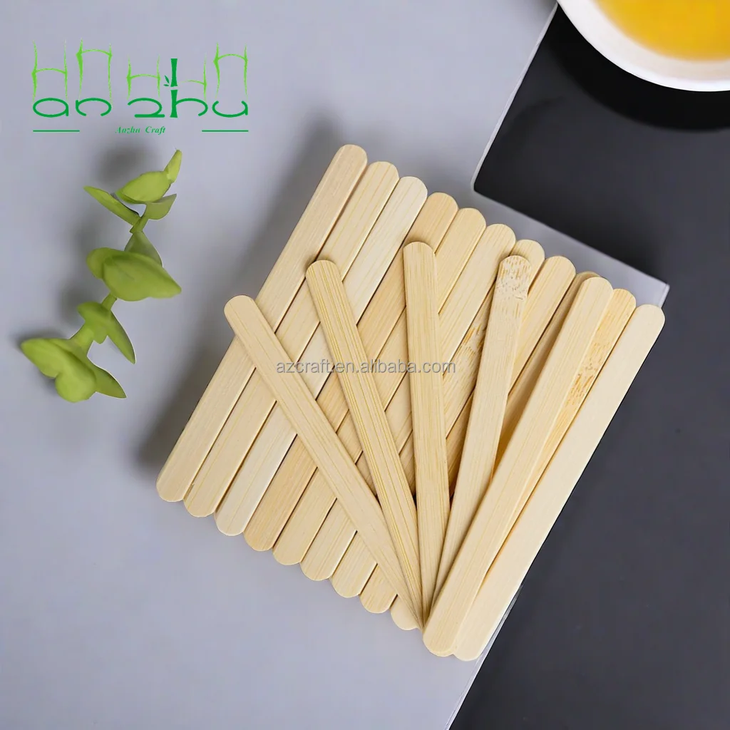 Bulk Disposable Ice Cream Tasting Sticks Dessert Spoons for Tasting Wooden Ice Cream Paddle Spoons