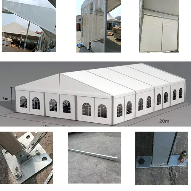 GUANGZHOU Factory Price Catering Tent Outdoor Wedding Marquee Small Event Exhibition Tent Aluminum Frame Trade Show Tent