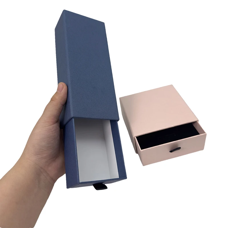New Fashion Custom Logo Printing Handmade Ribbon Sliding Paper Box