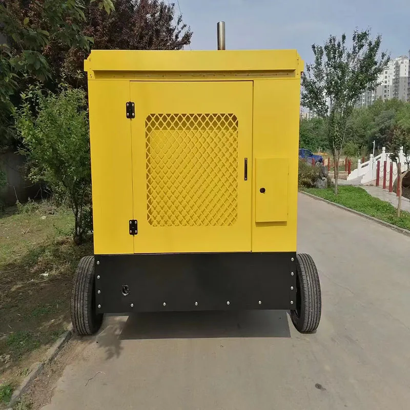 Compressor Machine With Wheels 3.7kw 5.5kw 7.5kw Portable Mini Single Phase Screw Air Compressor