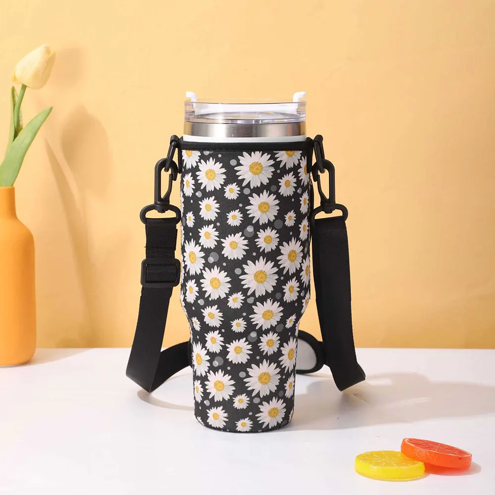 Colorful Travel Sleeve Pouch Bag For Stanley Cup 40Oz With Handle Tumbler Water Bottle Thermal Adjustable Strap Bt17 Laudtec details