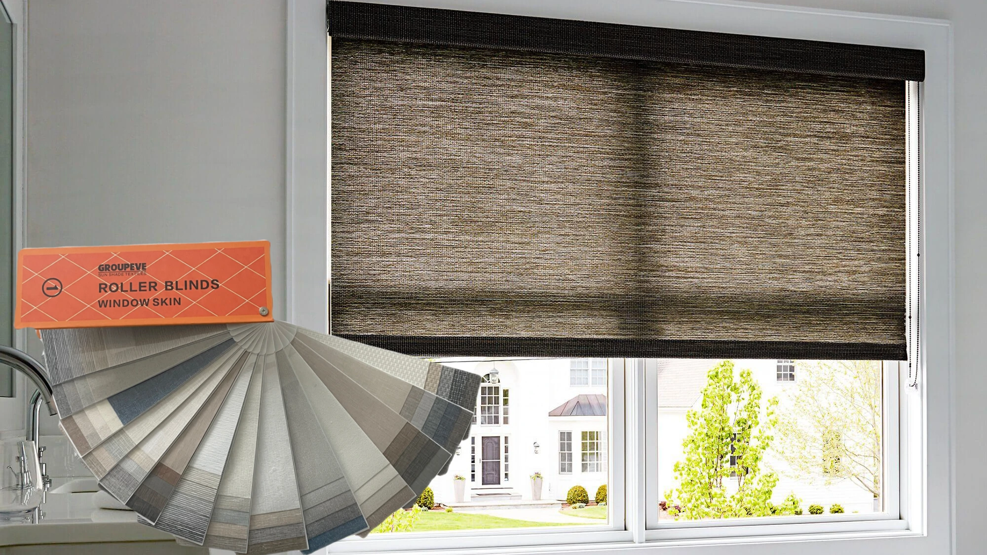100% Polyester Roller Blinds Fabric with 200cm Width and 50m Length for Complete Blackout