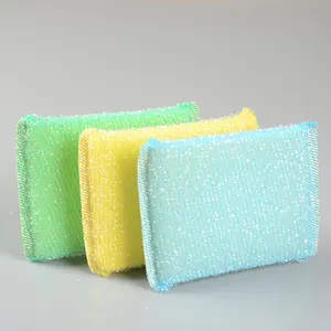 Factory Wholesale Gold and Silver Stainless Steel Wire Mesh Cleaning Hard Surface Metal Sponge Pot for Kitchen Sponges