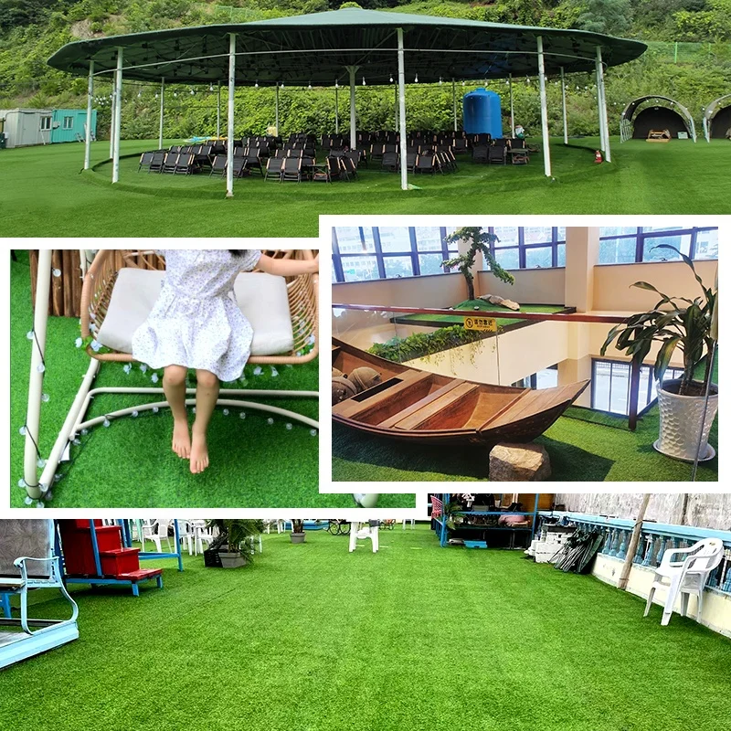 Artificial Grass Centerpiece Premium Artificial Turf Carpet Triple Backing Residential Realistic Luxury Artificial Grass