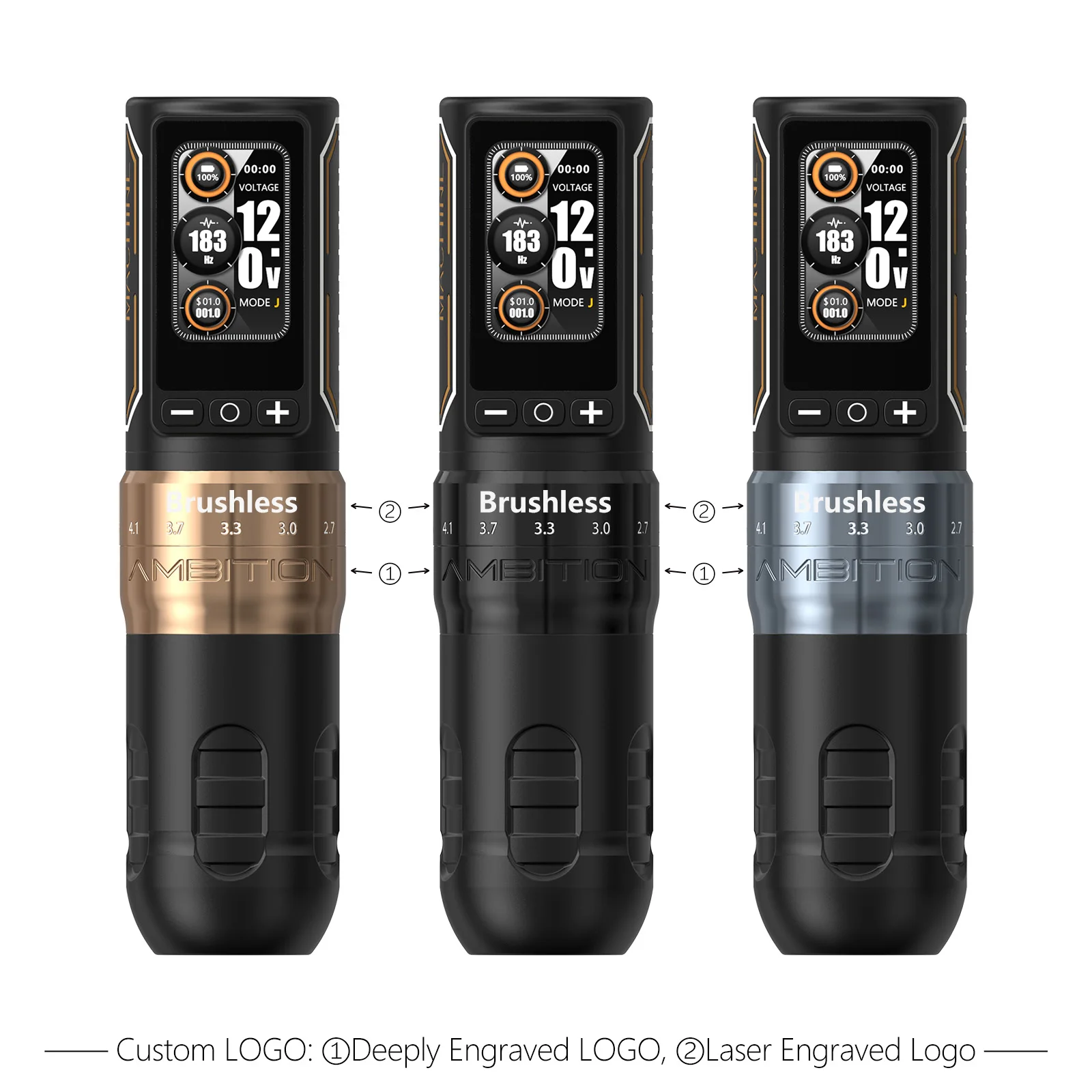 Ambition Ninja Max 280 Wireless Tattoo Pen - Adjustable Stroke