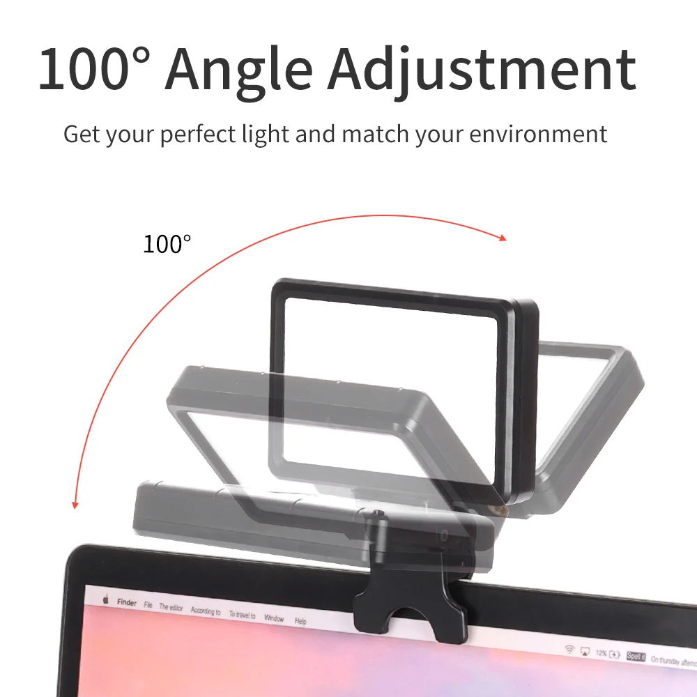 KingMa Soft and Lightweight Conference LED Video Light with Clip Kit for Live Streaming Video Conference Online Study