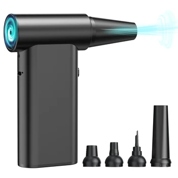 Air Blower Duster Powerful Car Vacuum Cleaner Portable Black  Four-speed High Speed Jet Fan Compressed Air Duster