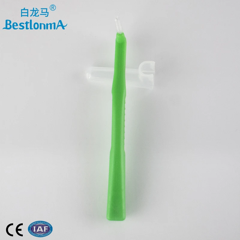 Высокое качество, заводская цена, угловая короткая ручка, Экологически чистая межзубная щетка