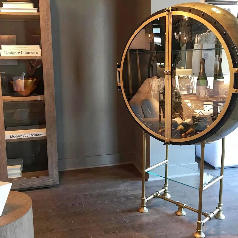 Роскошный современный декоративный шкаф для гостиной домашний декор угловой барный стеклянный высокий винный