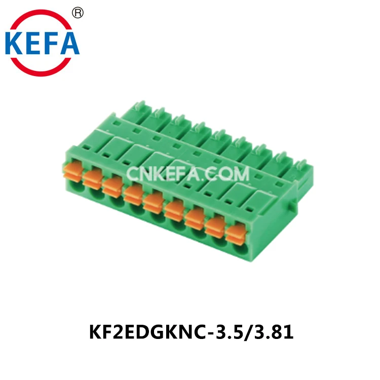 وحدة الطرفية الكهربائية القابلة للتوصيل عالية الجودة KF2EDGKNC-3.5/3.81 على اللوحة المطبوعة PCB