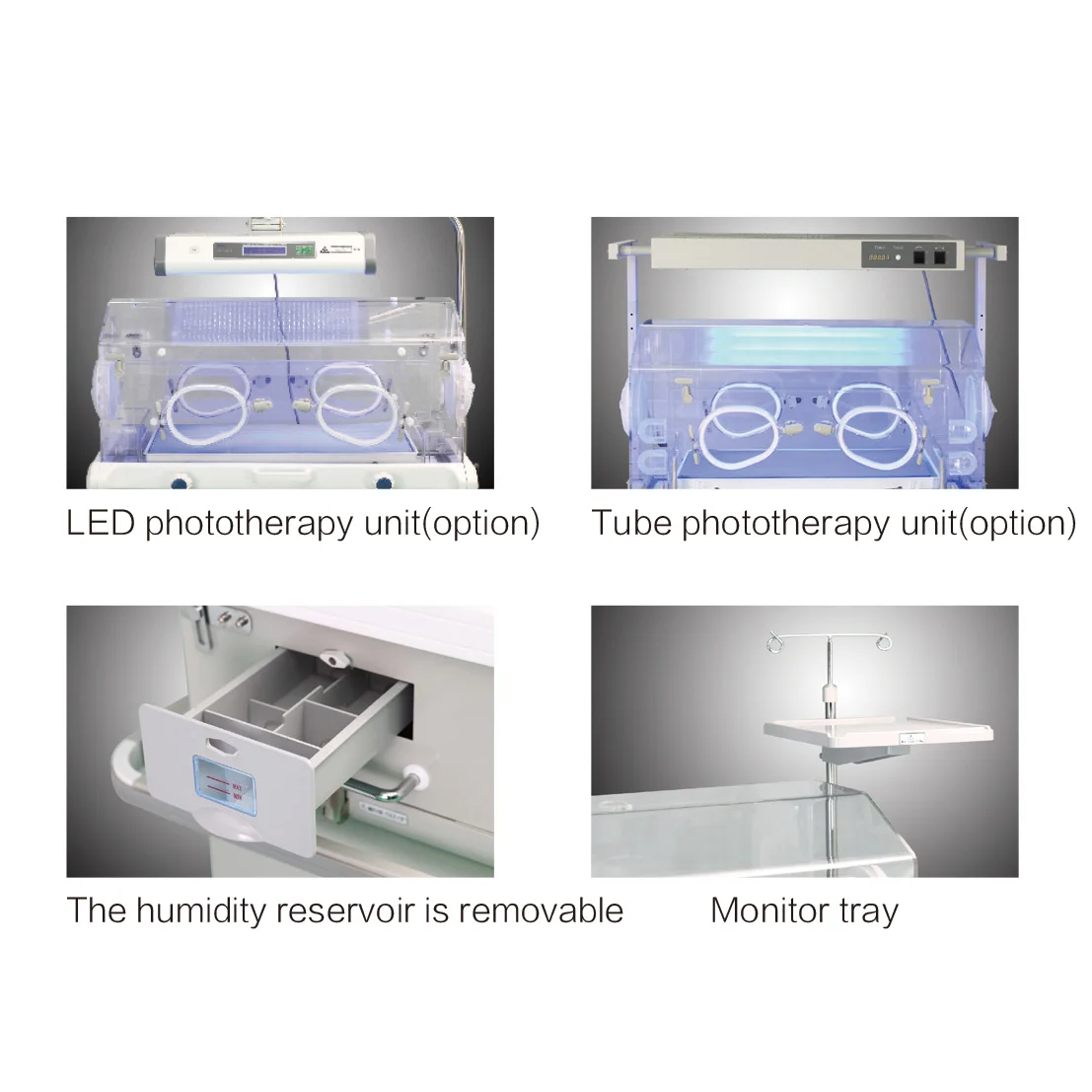 New Product Medical Device Neonatal Infant Baby Warmer Incubator With Guardrail